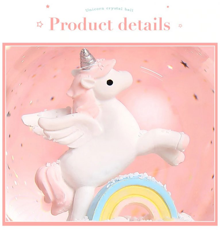 Unicorn Crystal Snow Ball Music Box - Funny Unicorns Store