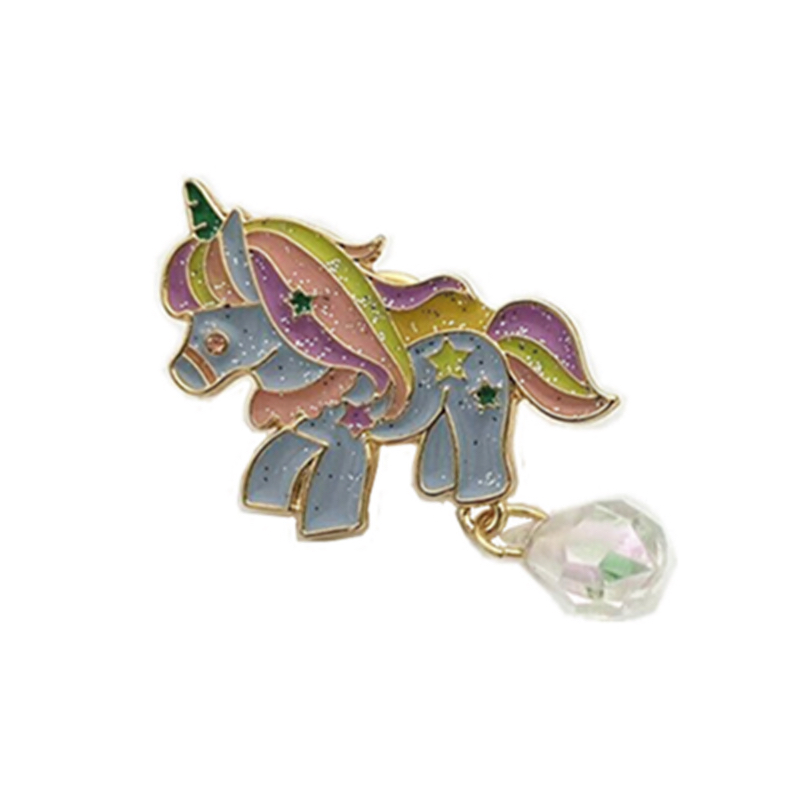 Fairy Tale Unicorn Metal Brooch Pins - Funny Unicorns Store